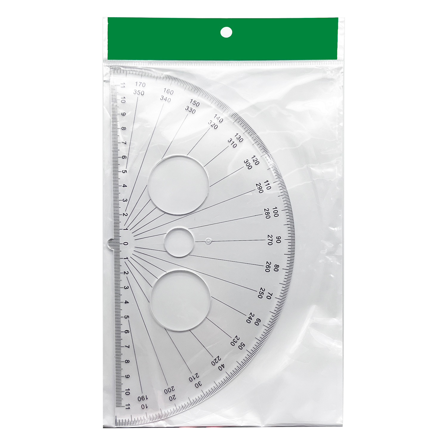 Good quality custom logo 25cm large protractor 180 degree plastic semicircle protractors for school stationery education tool